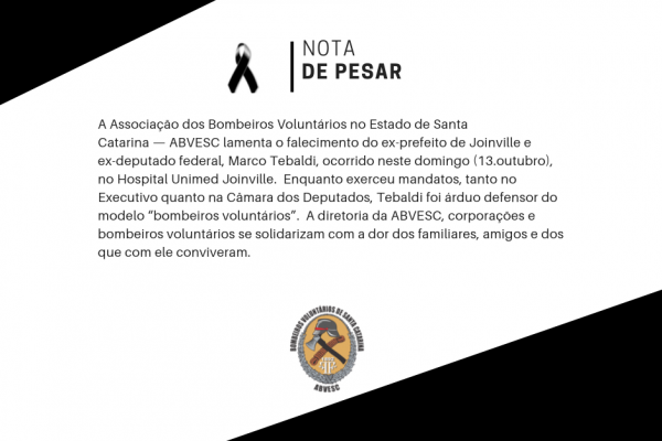 Nota de pesar  ABVESC lamenta o falecimento do ex-deputado federal Marco Tebaldi 0