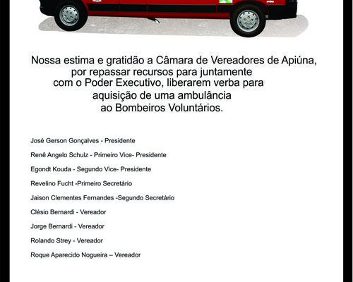 Ascurra: Bombeiros Voluntários recebem nova ambulância 1