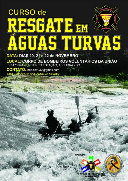 ABVESC oferece Curso de Resgate em águas Turvas. 0