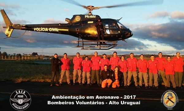 ALTO URUGUAI: Bombeiros Voluntários realizam capacitação com o SAER/Fron da Polícia Civil de SC. 0